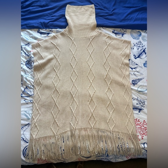 Time and Tru Beige Turtleneck Sweater - Picture 2 of 4